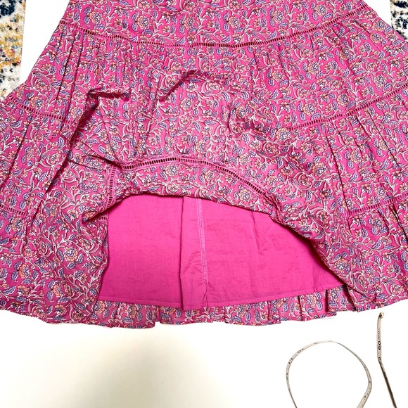 J Crew pink vines block print skirt - Picture 9 of 11